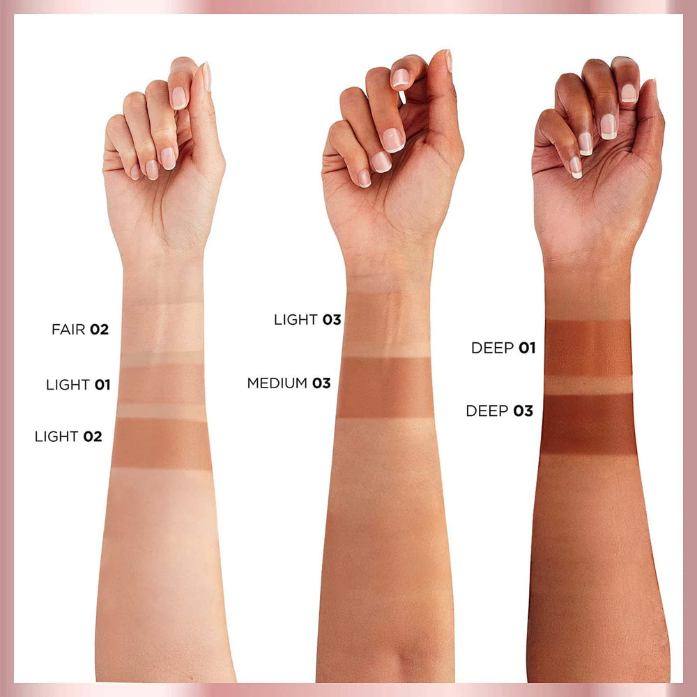 L'Oreal Paris Skin Paradise SPF 19 application demonstrates sheer coverage and sun protection