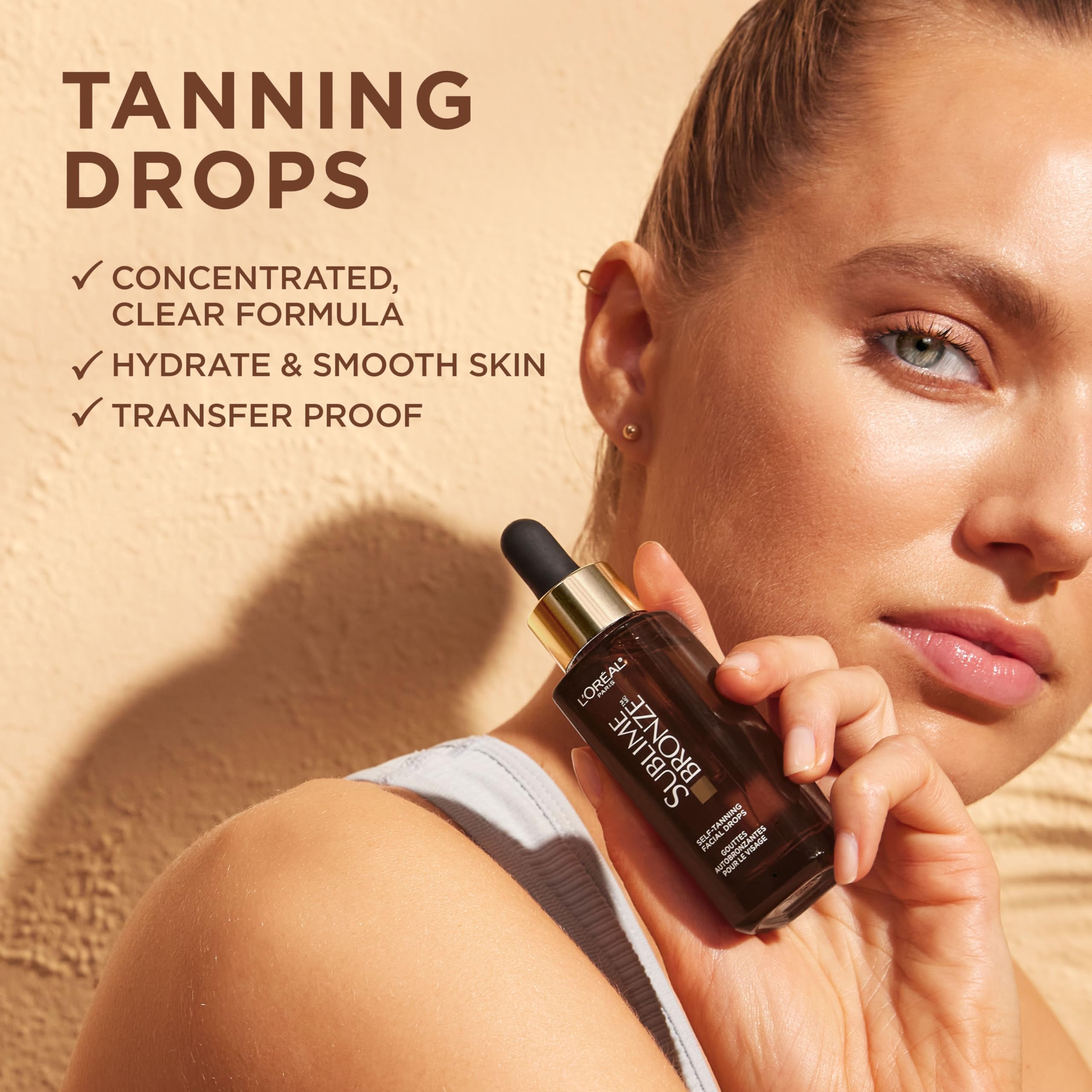L'Oreal Paris Sublime Bronze hyaluronic-acid-detail highlights moisture during tanning.