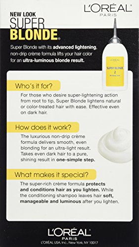 L'Oreal Paris Super Blonde Creme kit application steps showing easy process