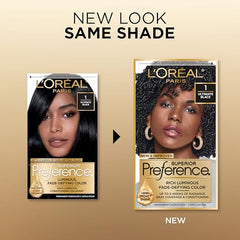 L'Oreal Paris Superior Preference Ultimate Black 1 application gloves enable precise, mess-free color application.