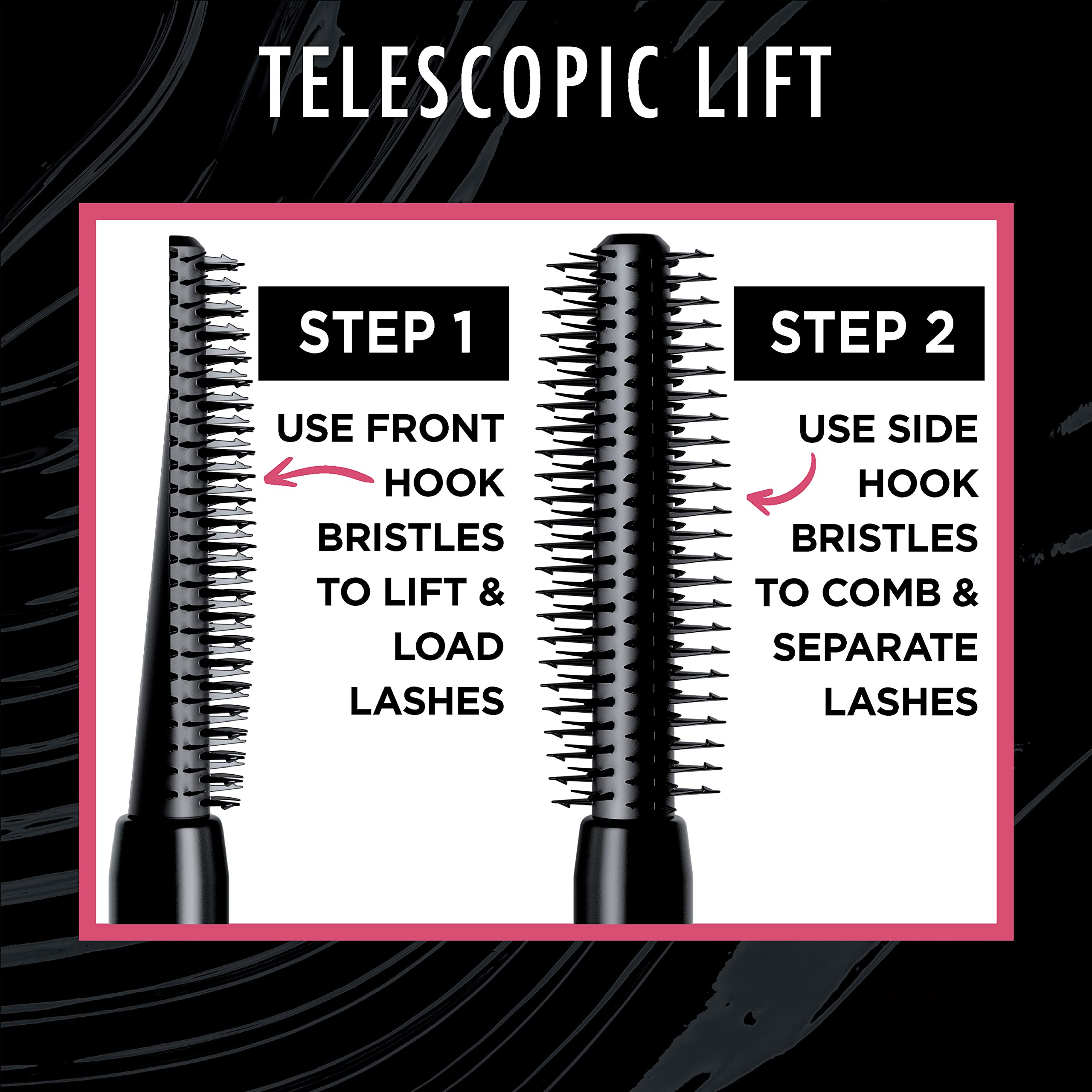L'Oreal Paris Telescopic Lift Mascara waterproof shade worn all day for smudge-resistant lift