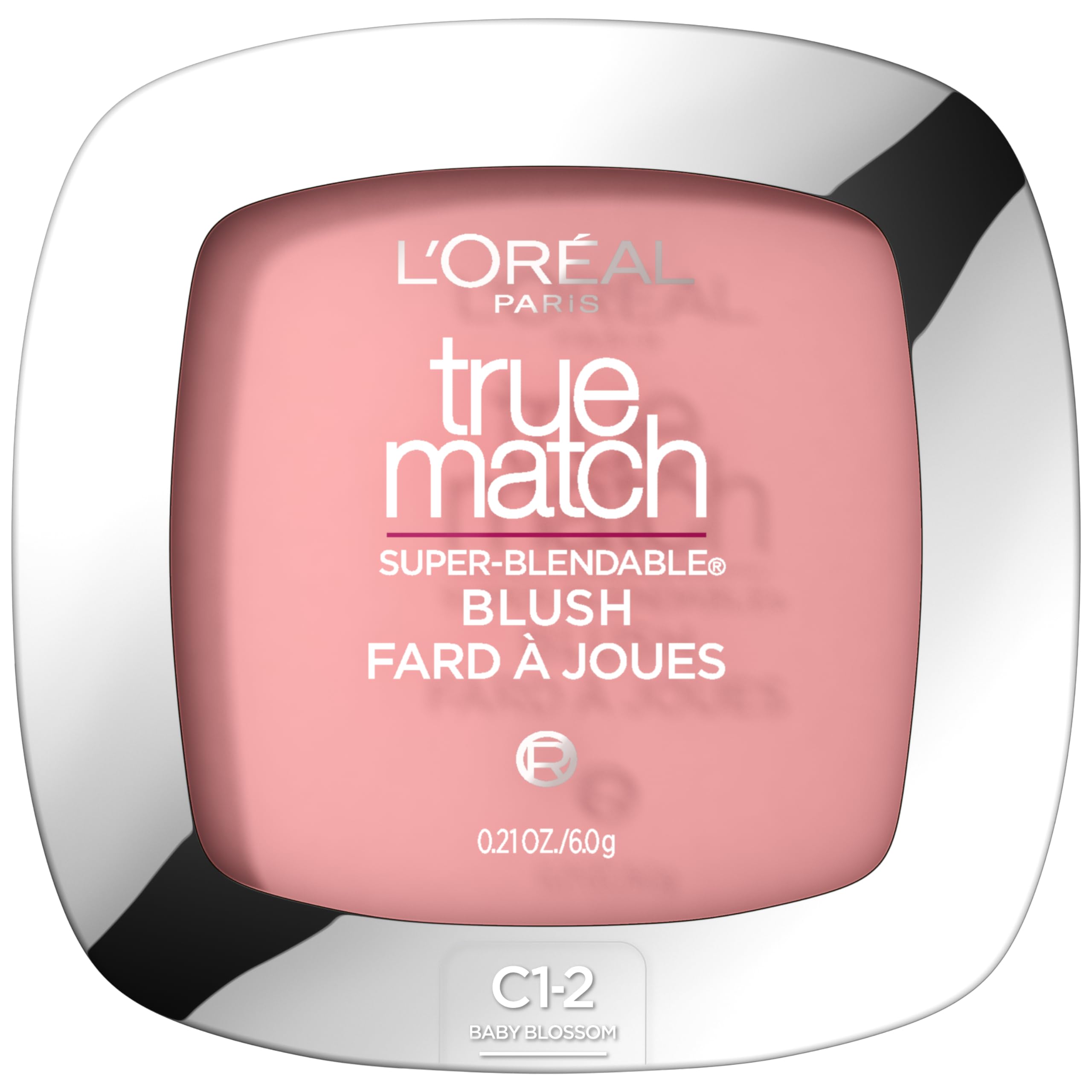 L'Oreal Paris True Match Blush packaging with built-in mirror for on-the-go touch-ups.