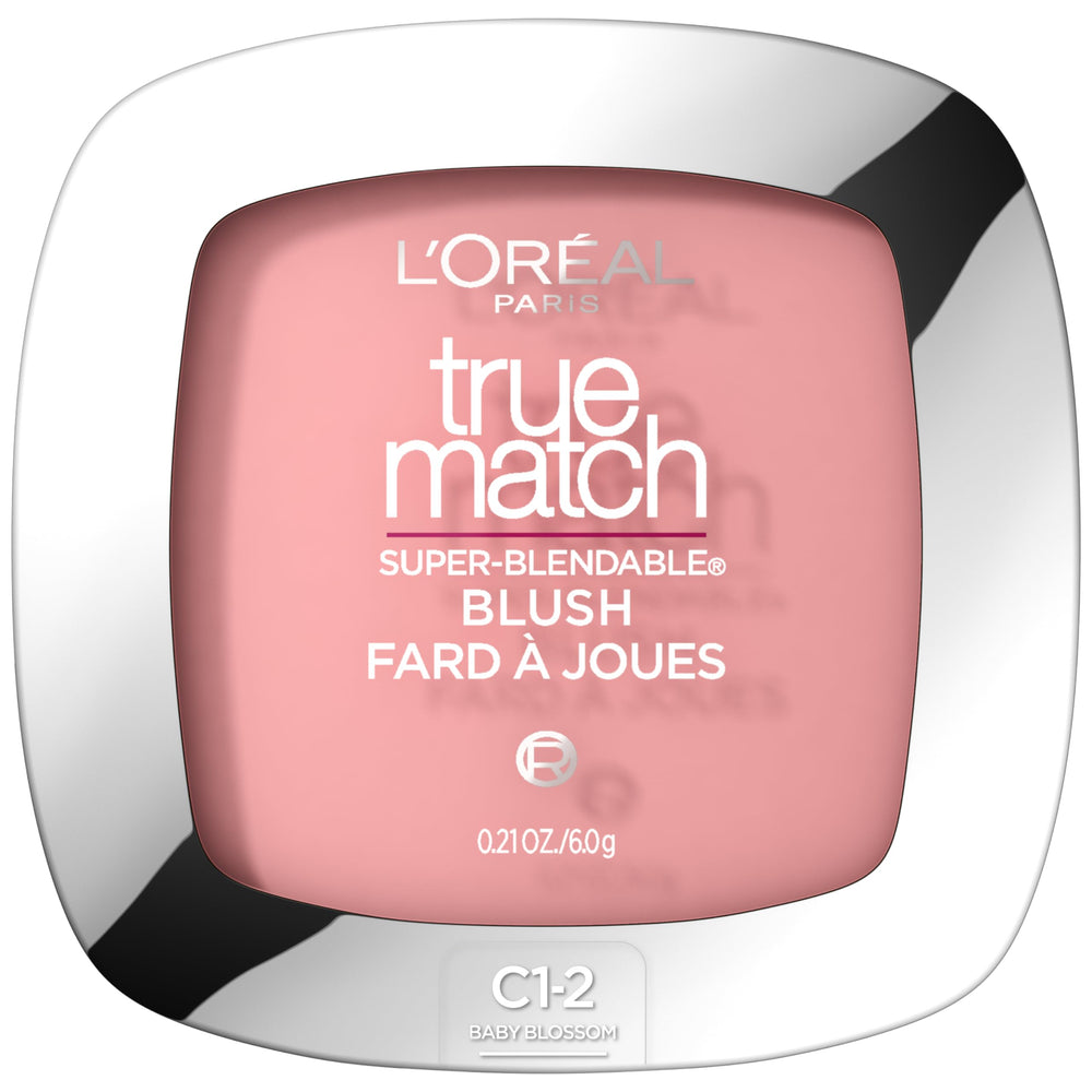 L'Oreal Paris True Match Blush packaging with built-in mirror for on-the-go touch-ups.