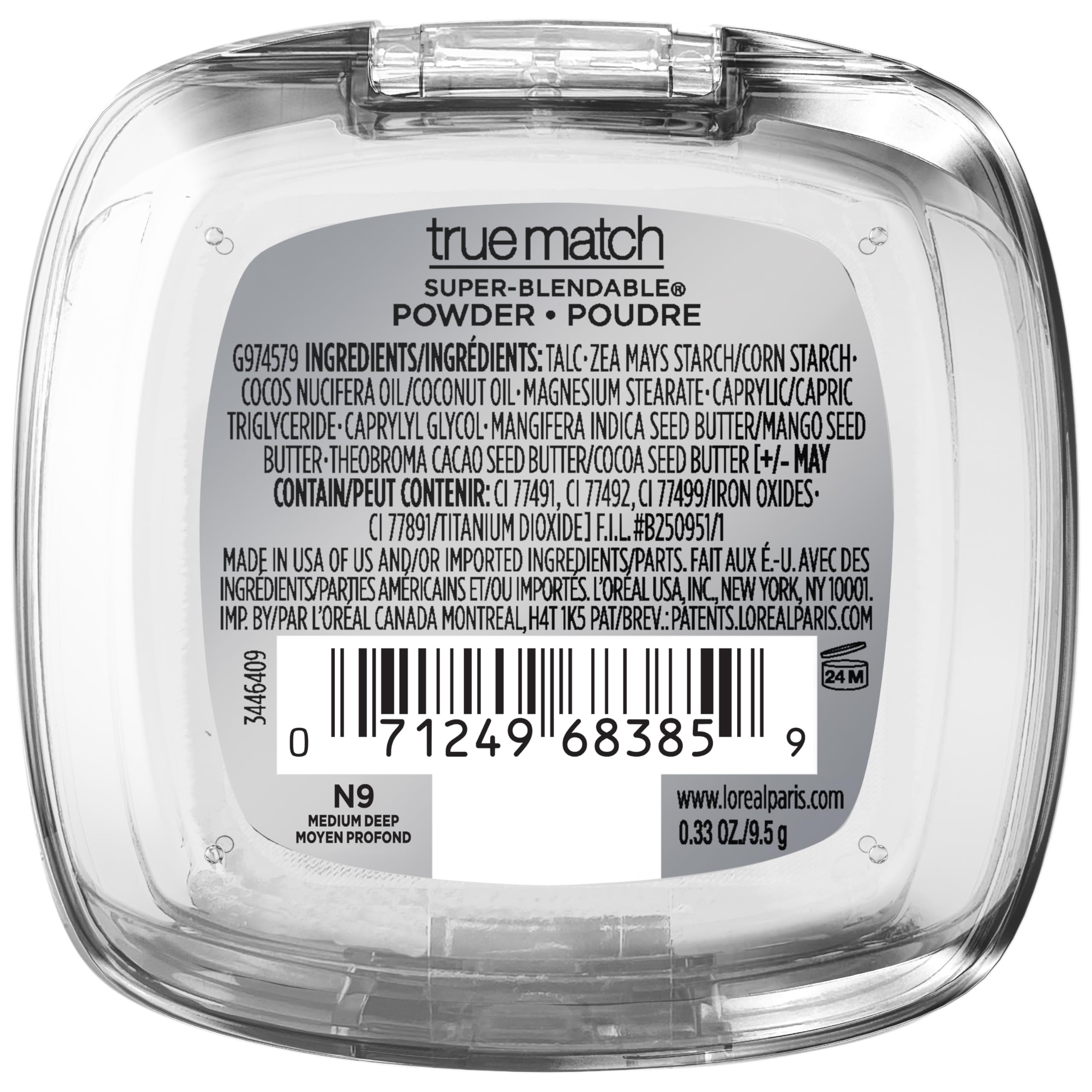 L'Oreal Paris True Match compact includes a mirror for quick on-the-go touch-ups.