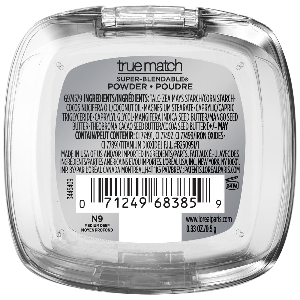 L'Oreal Paris True Match compact includes a mirror for quick on-the-go touch-ups.