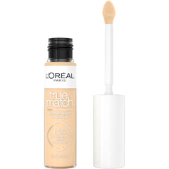 L'Oreal Paris True Match Radiant Serum Concealer tube closeup showing brightening, hydrating coverage for one swipe.
