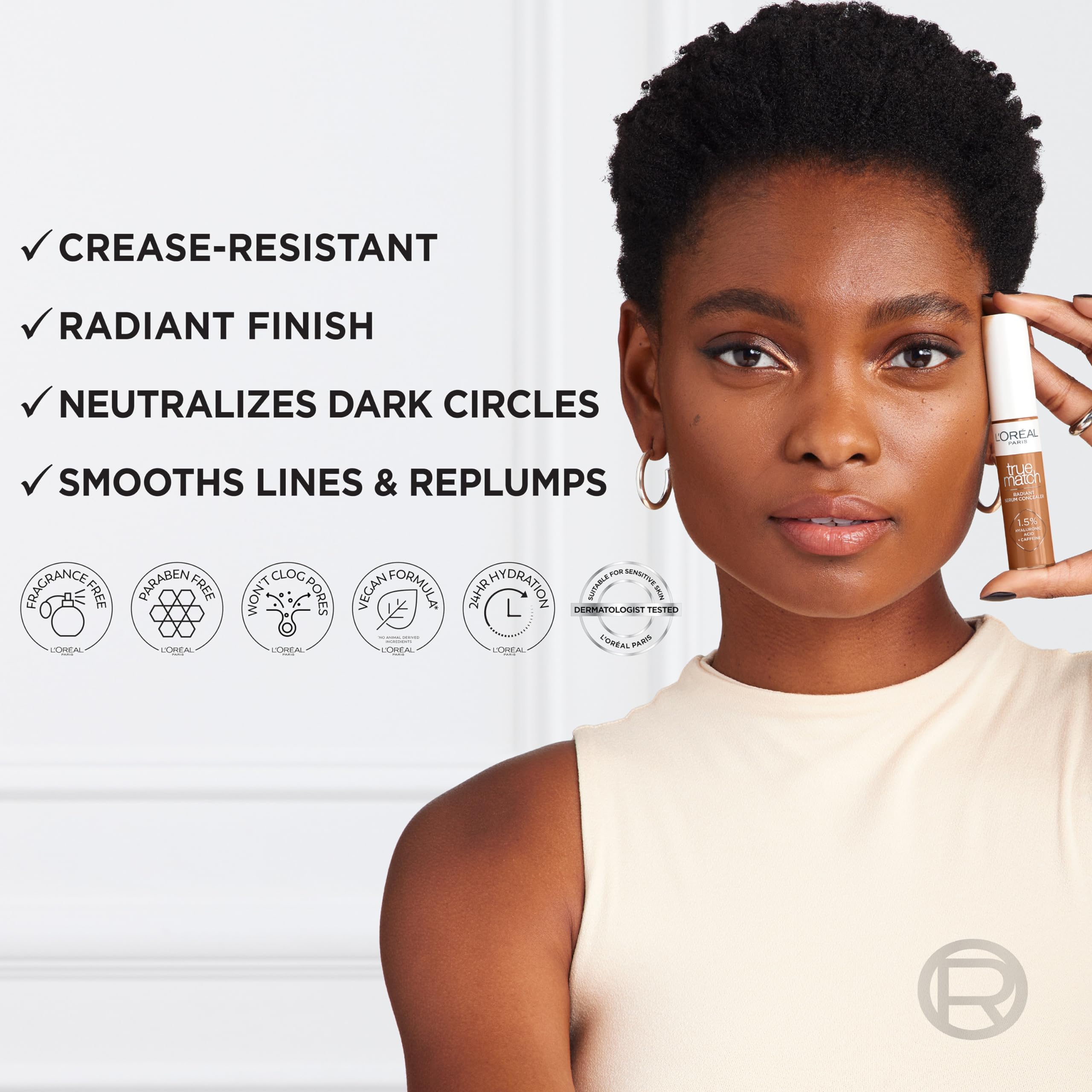 L'Oreal Paris True Match Radiant Serum Concealer vegan and non-comedogenic