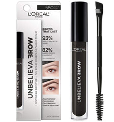 L'Oreal Paris Unbelieva-Brow bottle close-up showing tint for longwear brows