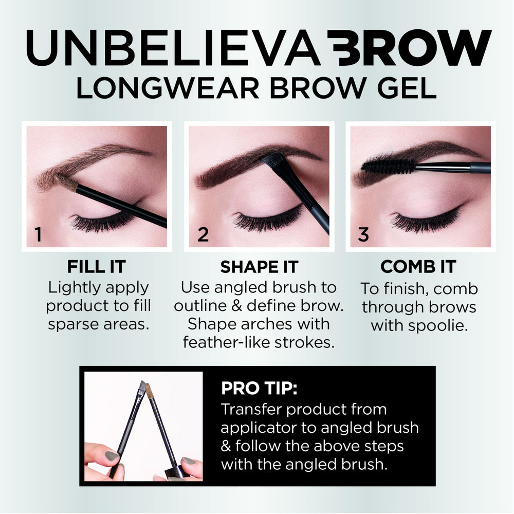 L’Oréal Paris Unbelieva-Brow no-smudge transfer example.