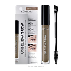 L'Oreal Paris Unbelieva-Brow longwear brow gel close-up applying precise color