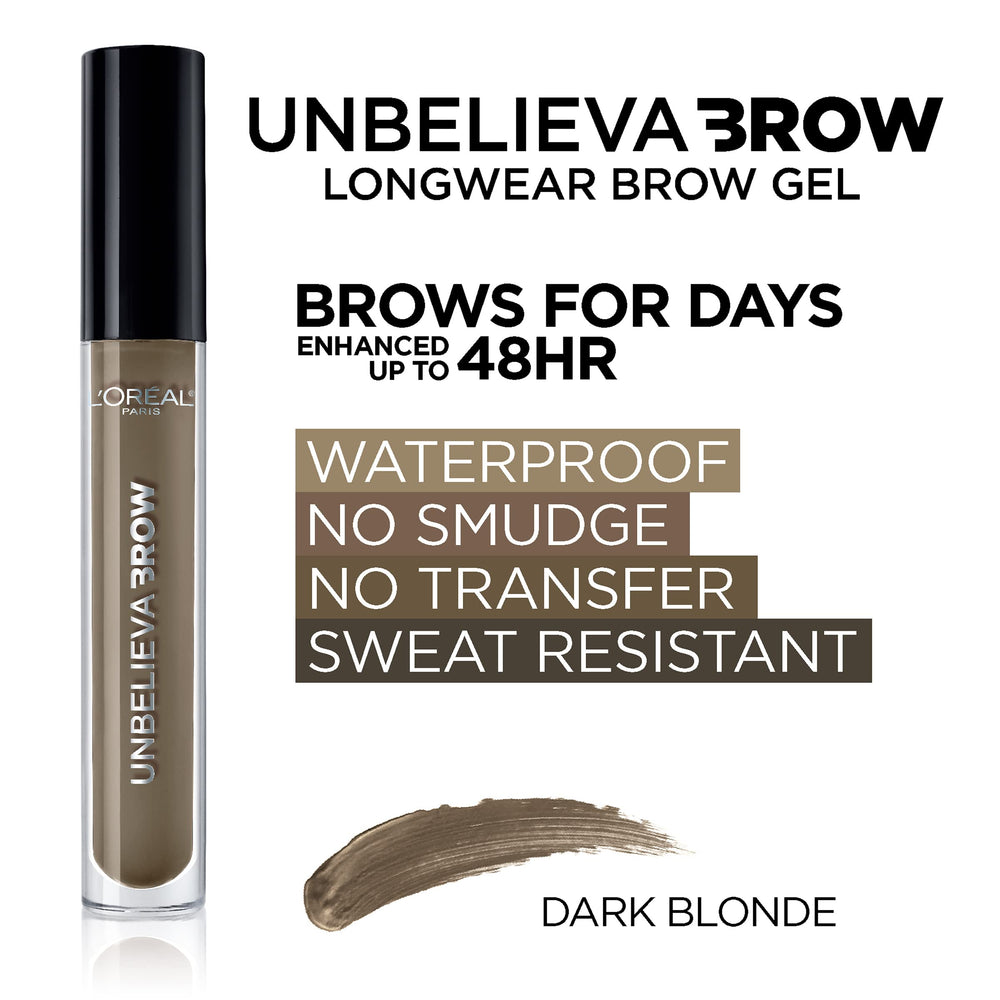 L'Oreal Paris Unbelieva-Brow packaging showing 0.15 fl oz tube