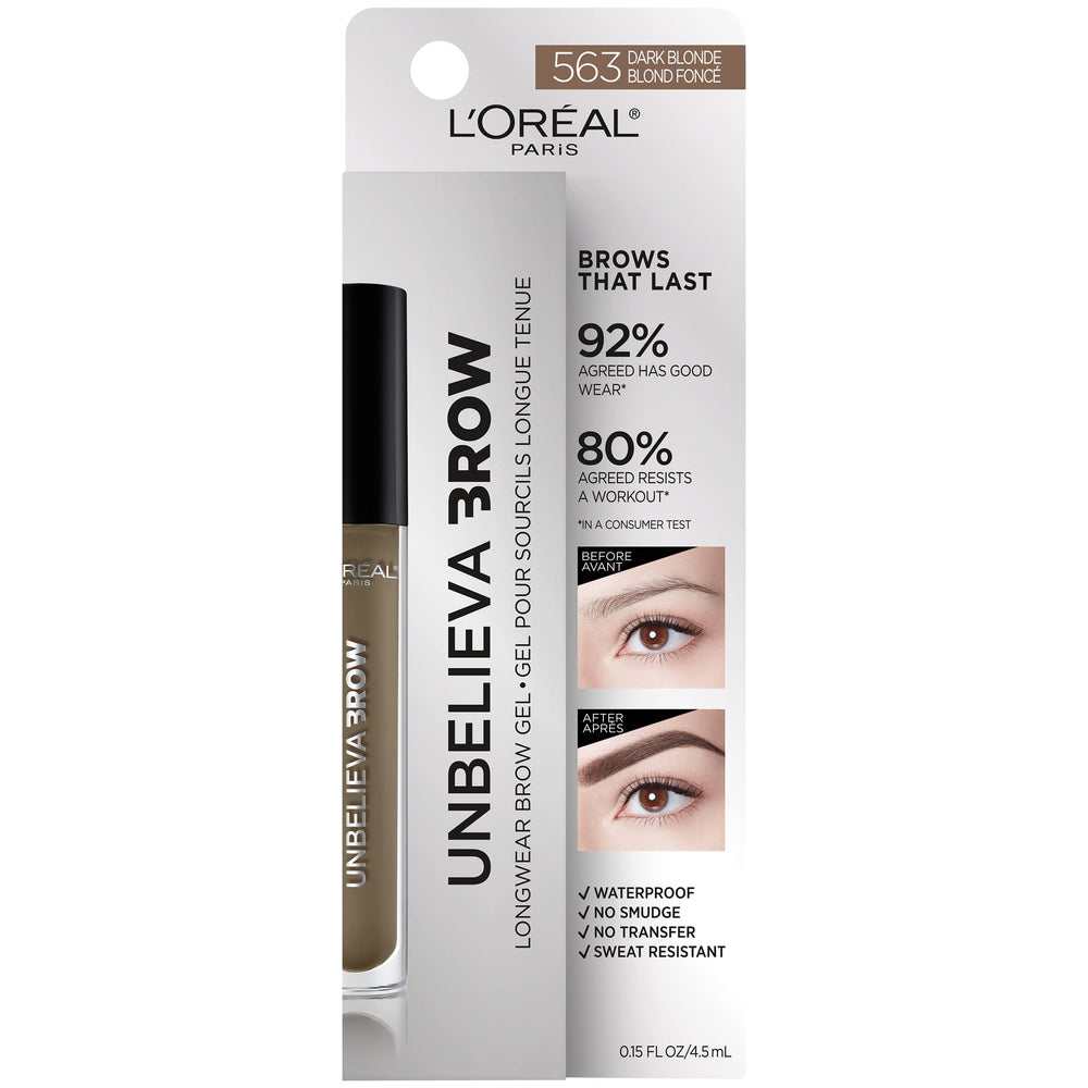 L'Oreal Paris Unbelieva-Brow longwear brow gel spoolie close-up for blending