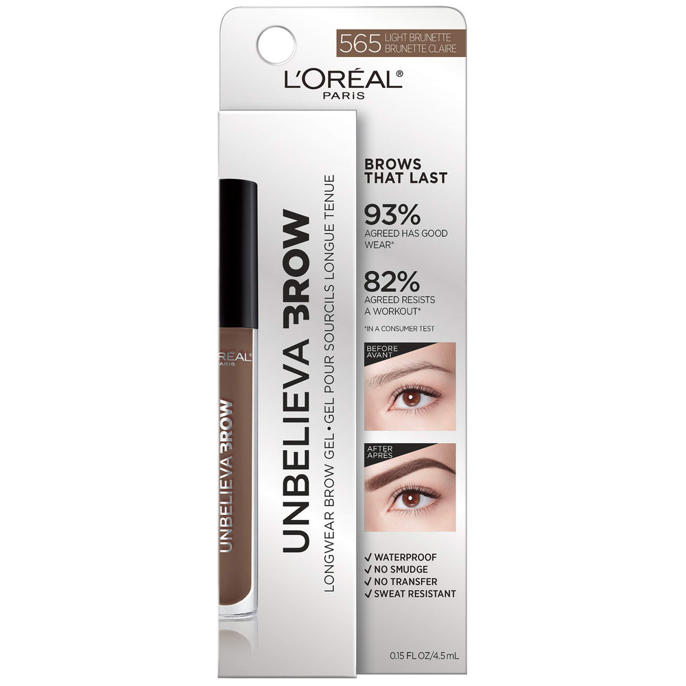 L'Oreal Paris Unbelieva-Brow longwear swatch in Light Brunette showing natural color.