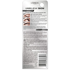 L'Oreal Paris Unbelieva-Brow waterproof film closeup illustrating smudge-proof hold.