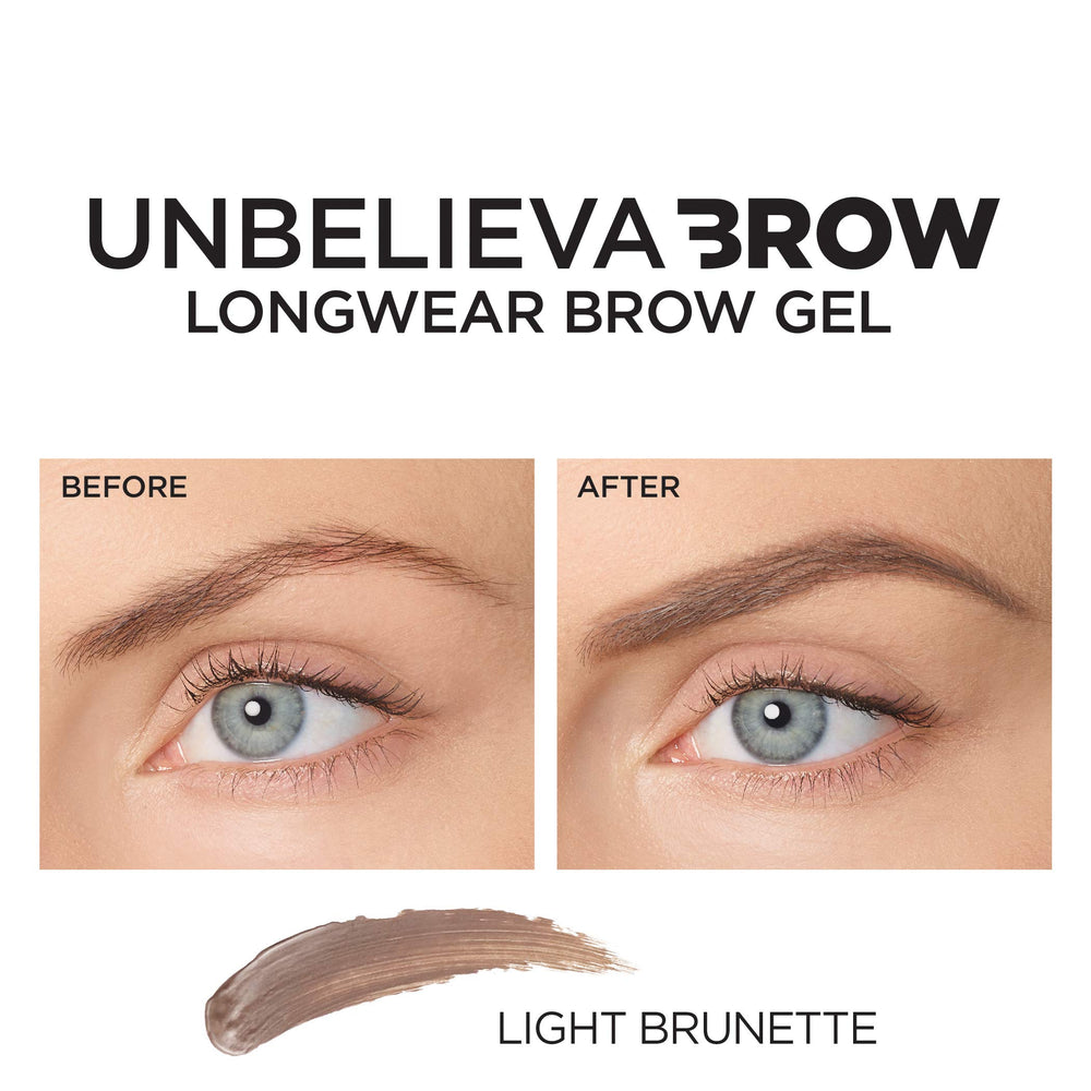 L'Oreal Paris Unbelieva-Brow no-smudge waterproof look on brow hair and skin.
