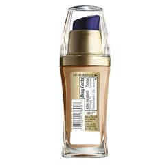 L'Oreal Paris Visible Lift Serum Absolute Foundation Natural Buff texture close-up shows lightweight smoothing formula.
