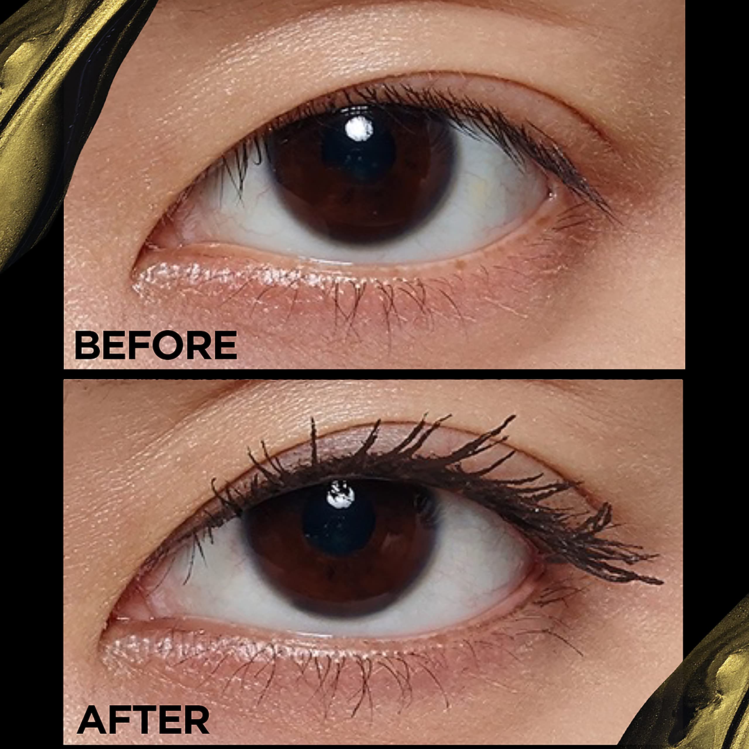 Noir tube of L'Oreal Voluminous Brown Balm mascara on display.