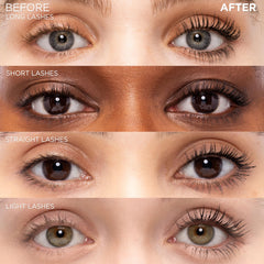 Voluminous mascara resists smudging for all-day bold lashes