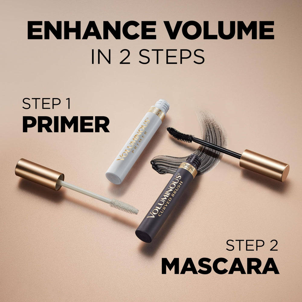 Curved brush defines lashes with even coverage and precision