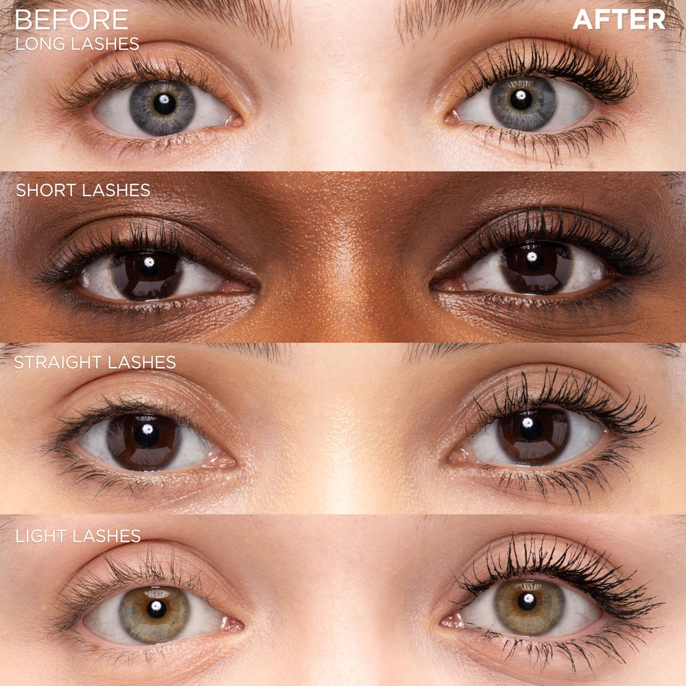 L'Oreal Paris Voluminous Original Mascara on bare lashes illustrates natural look potential.