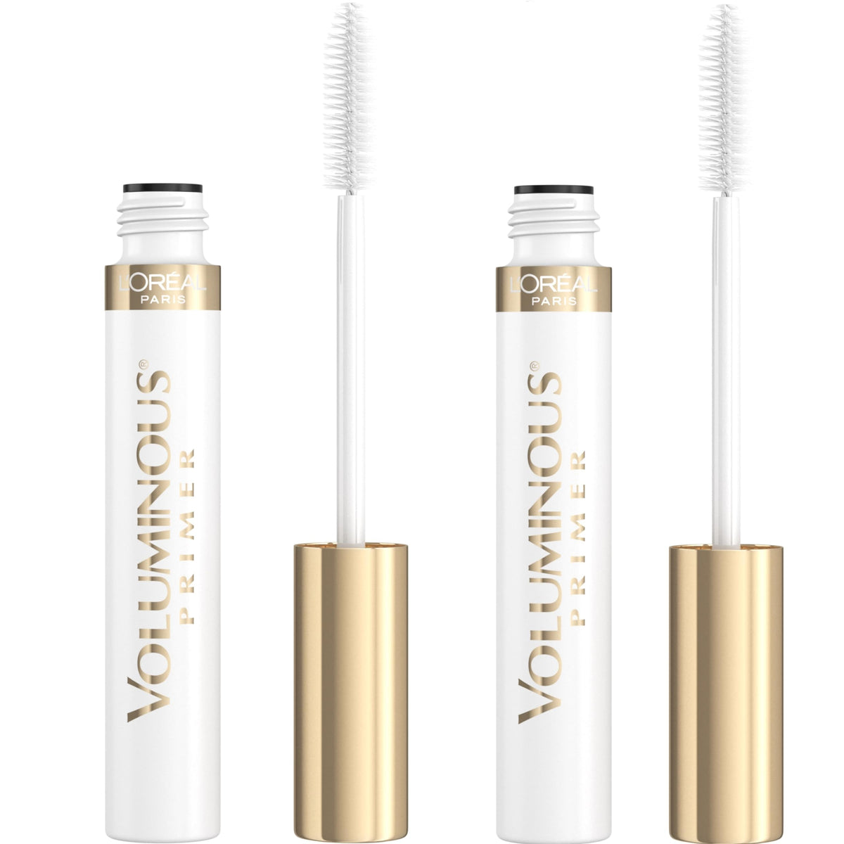 L'Oreal Paris Voluminous primer bottle prepping lashes for added lift