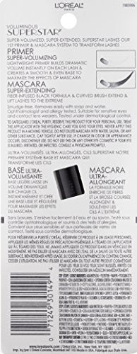 L’Oréal Paris Voluminous Superstar lashes before and after show dramatic length.