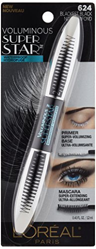 L’Oréal Paris Voluminous Superstar Mascara fiber mascara extends lashes with length and definition.