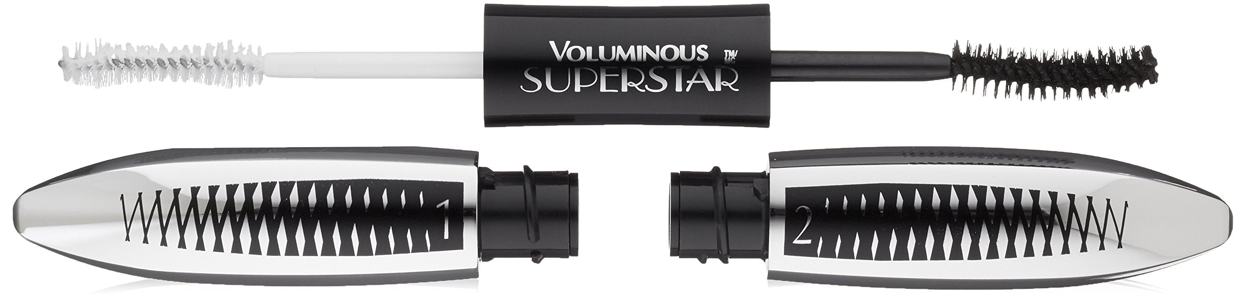 L’Oréal Paris Voluminous Superstar primer close-up showing a smooth lash base.