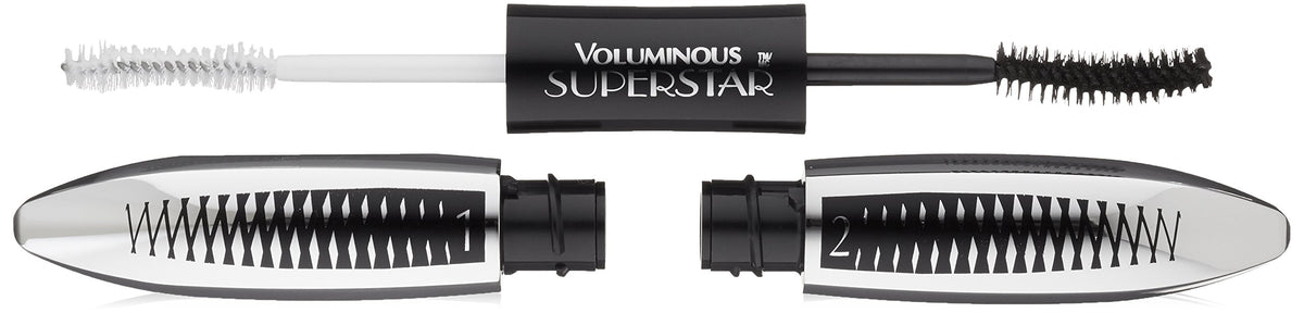 L’Oréal Paris Voluminous Superstar primer close-up showing a smooth lash base.