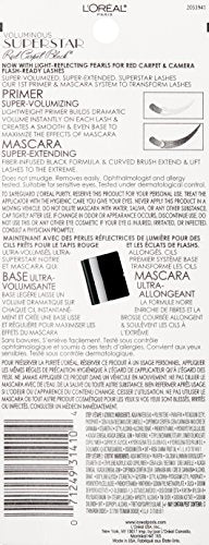 L’Oréal Paris Voluminous Superstar Red Carpet Extra mascara wand in use hints lift and length