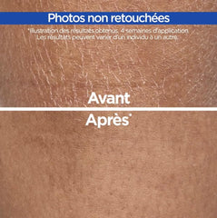 Texture swatch demonstrates smoothing effect of Mixa Cica Repair Cream.