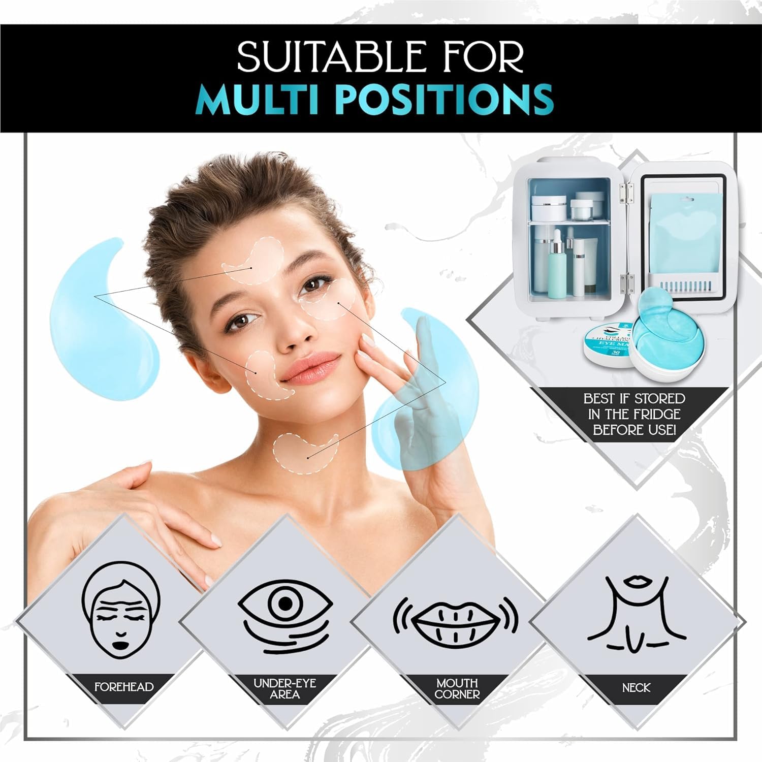 Lorelis Lab 30-pair eye patches packaging for easy at-home routine