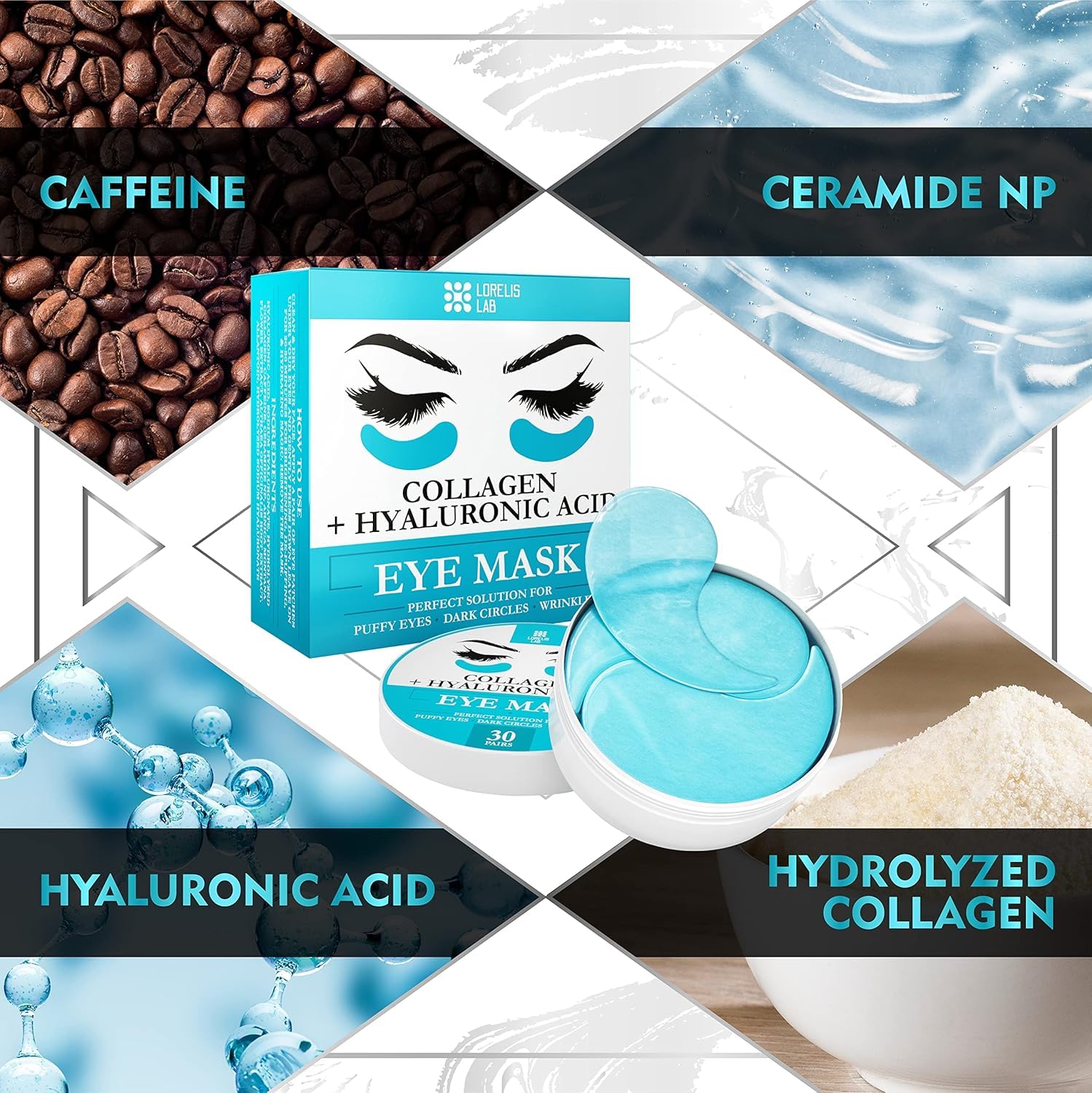 Lorelis Lab caffeine eye patches provide a refreshing sensation