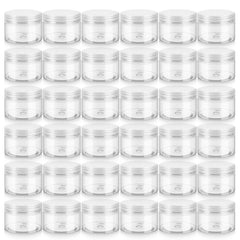 Loretoy 36-pack 4oz jars with sturdy PET bodies for cosmetics on the go.