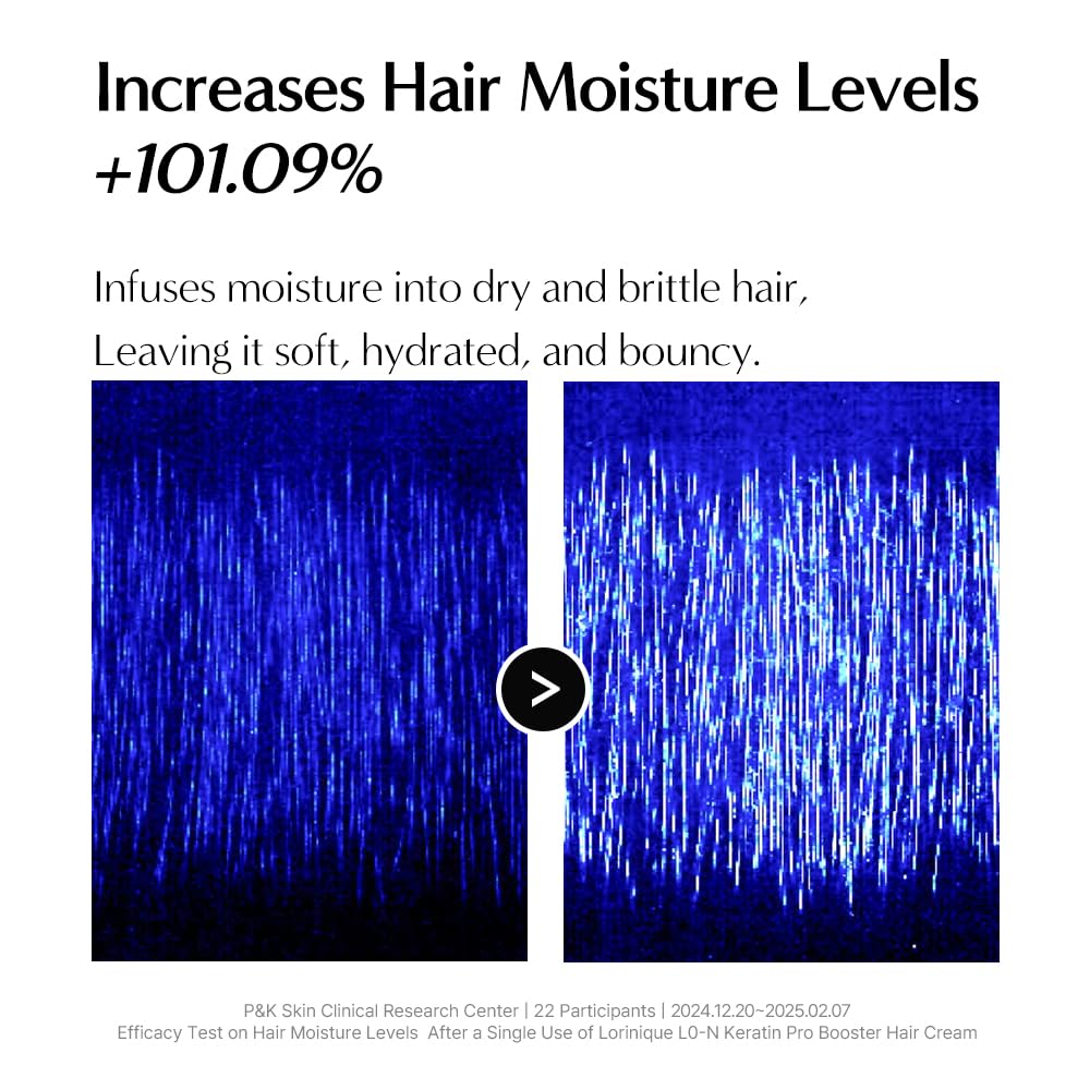 LORINIQUE no-rinse leave-in cream enables quick daily hydration.
