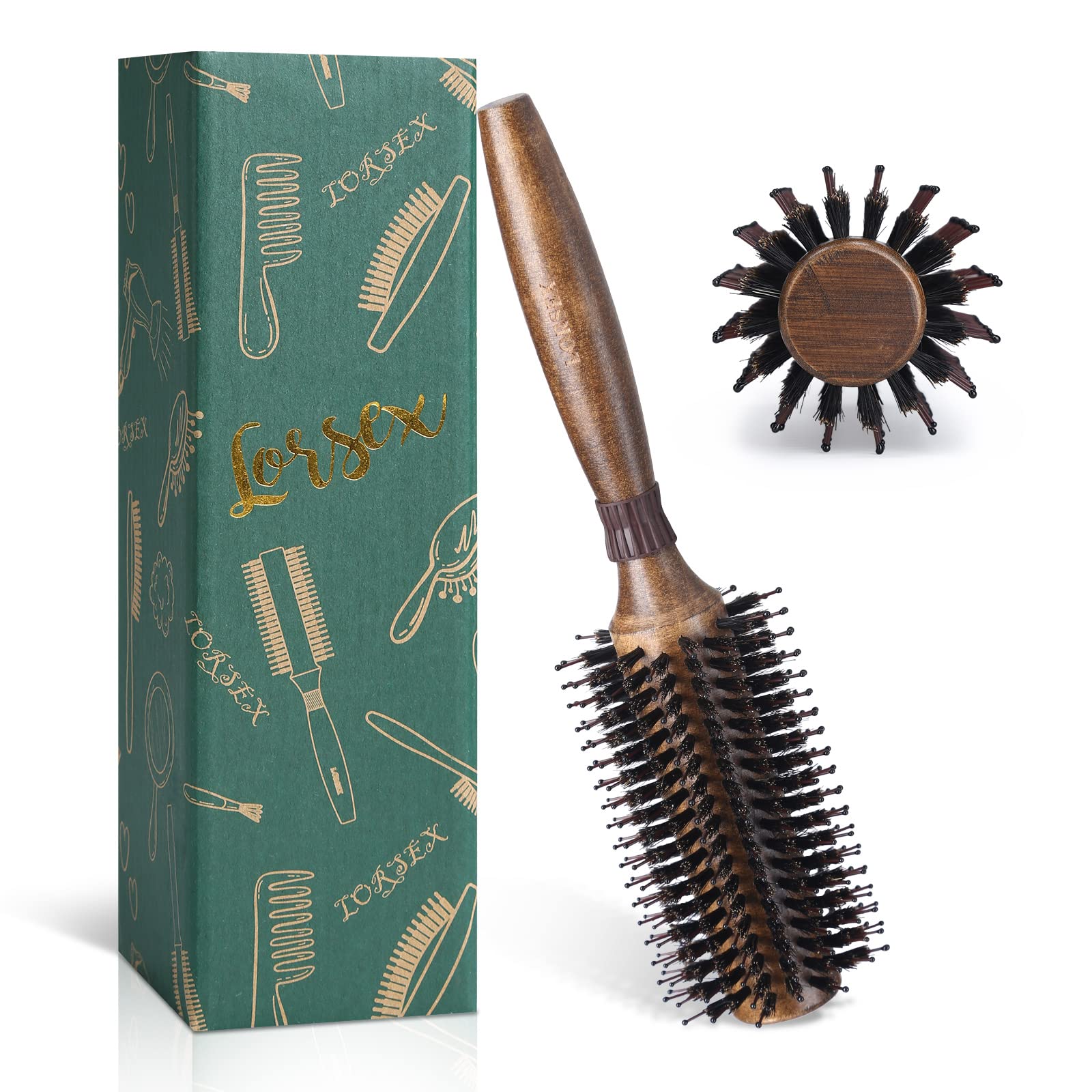LORSEX Round Brush for Blow Drying close-up showing smooth finish.