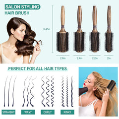 LORSEX round brush demonstrates volume during professional blowout