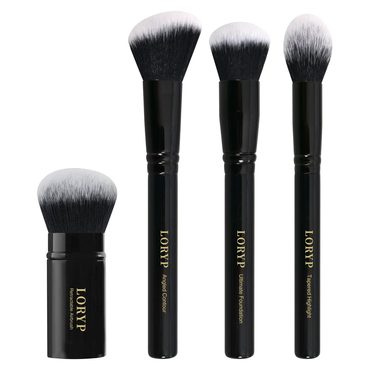 LORYP 4-Pcs Set retractable airbrush for on-the-go makeup
