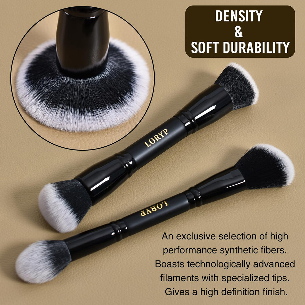 LORYP black brush fibers soft and dense for seamless blending.