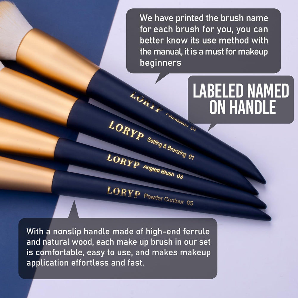 LORYP detailed eye brushes enable precise crease and lid shading.