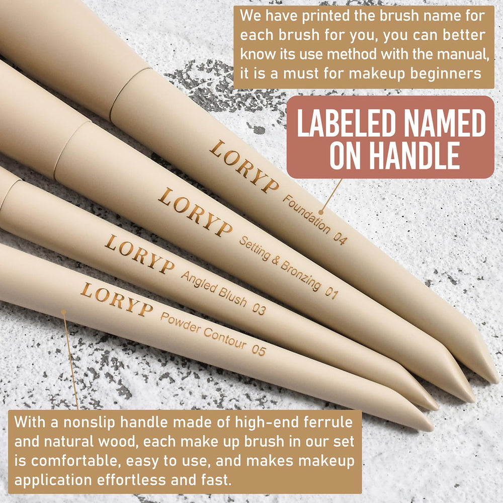 LORYP vegan cruelty-free bristles gentle on skin