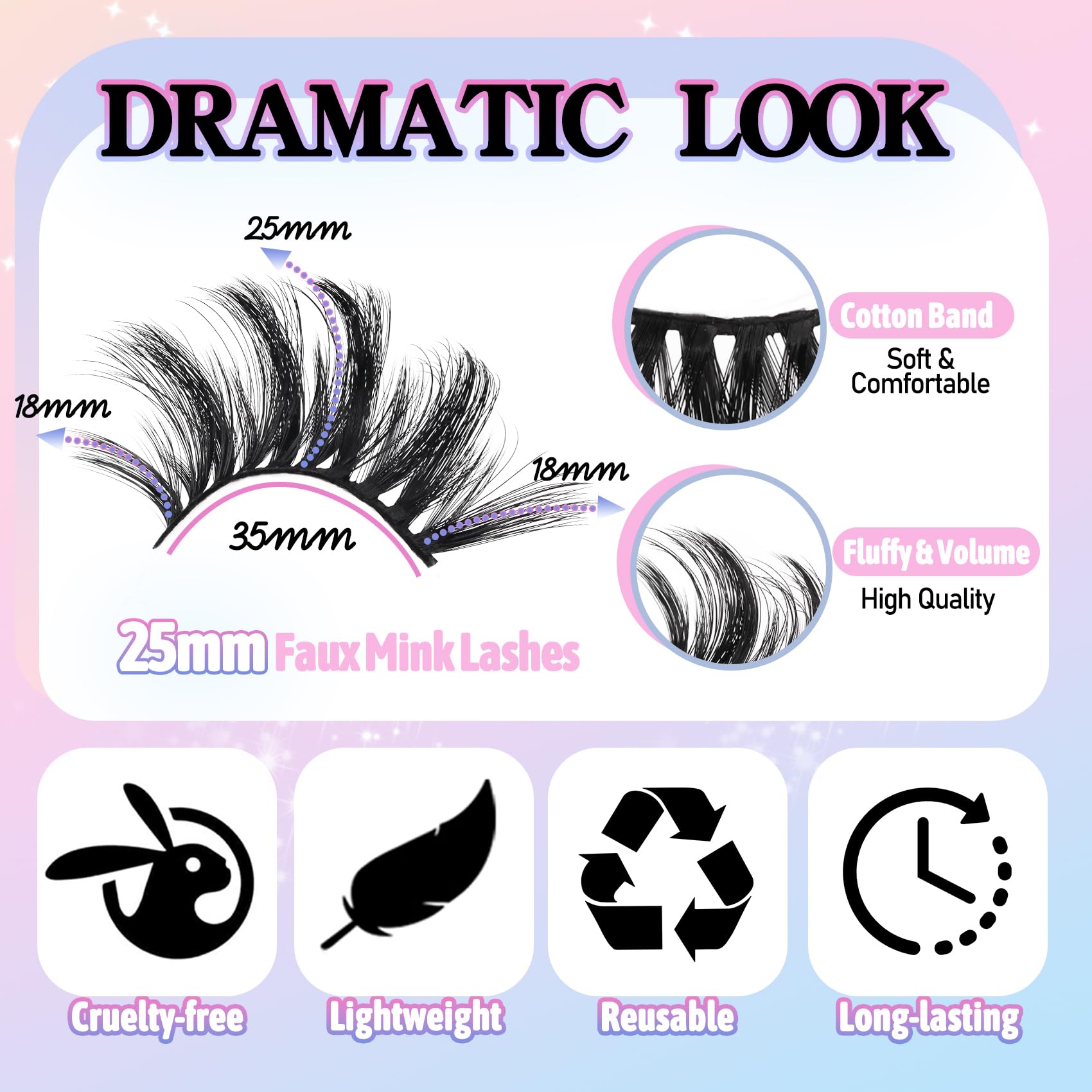 Losha four-pairs pack lashes versatile for multiple looks