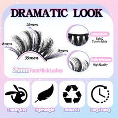 Losha four-pairs pack lashes versatile for multiple looks