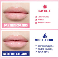 Loske Sleeping Lip Mask Berry applied to lips for overnight hydration.
