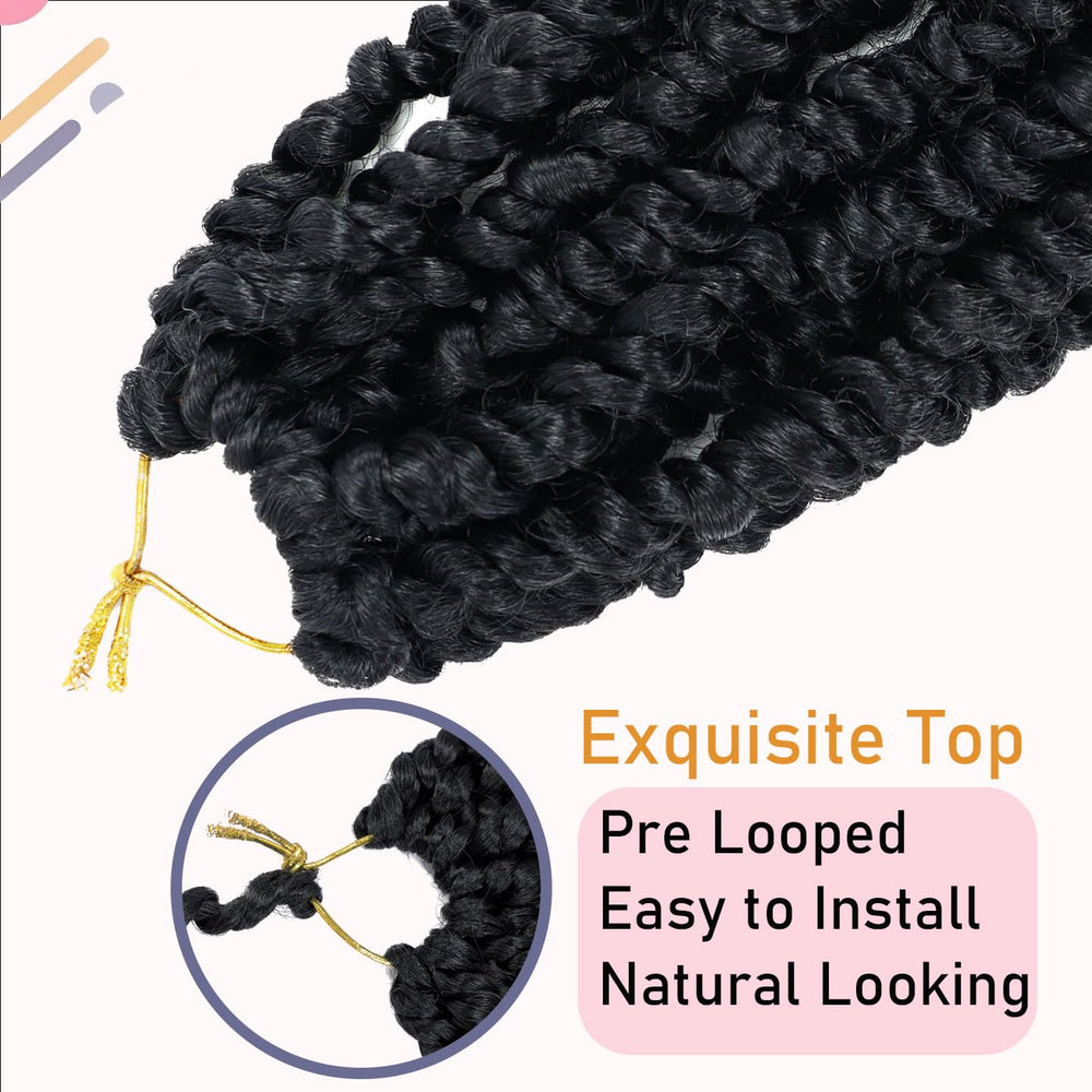 LOSMOEER 8-inch passion twist packaging highlights color options for customization