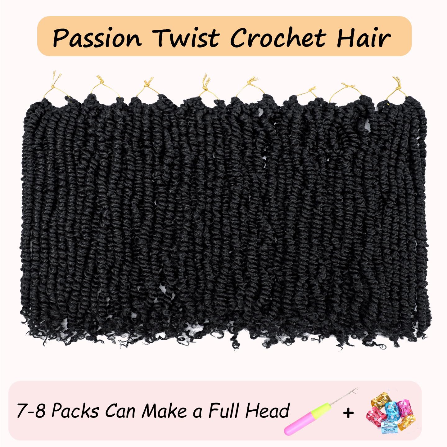 LOSMOEER pre-twisted crochet hair pack demonstrates ready-to-install convenience