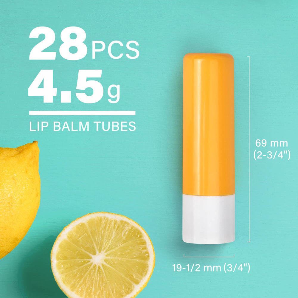 LotFancy 4.5ml lip balm tube demonstrates compact size for pockets.