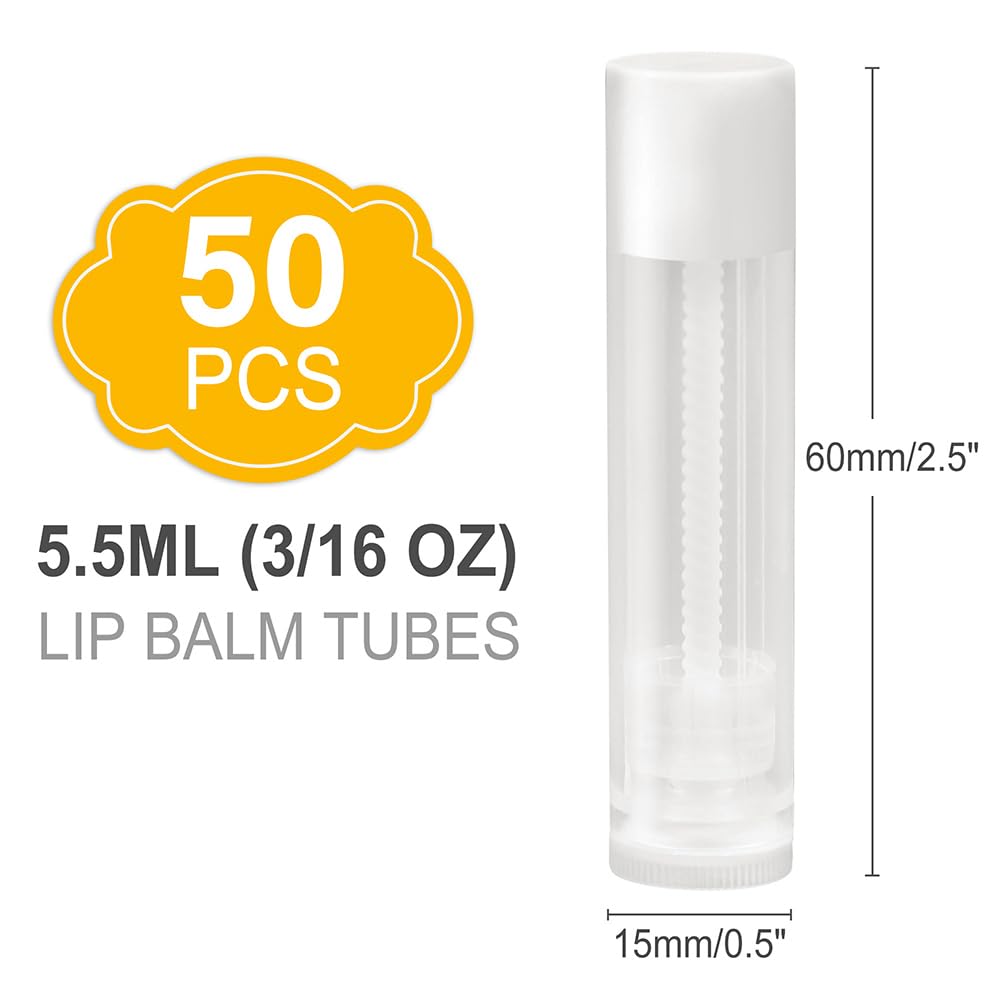 LotFancy clear lip balm tubes show color and texture clearly.
