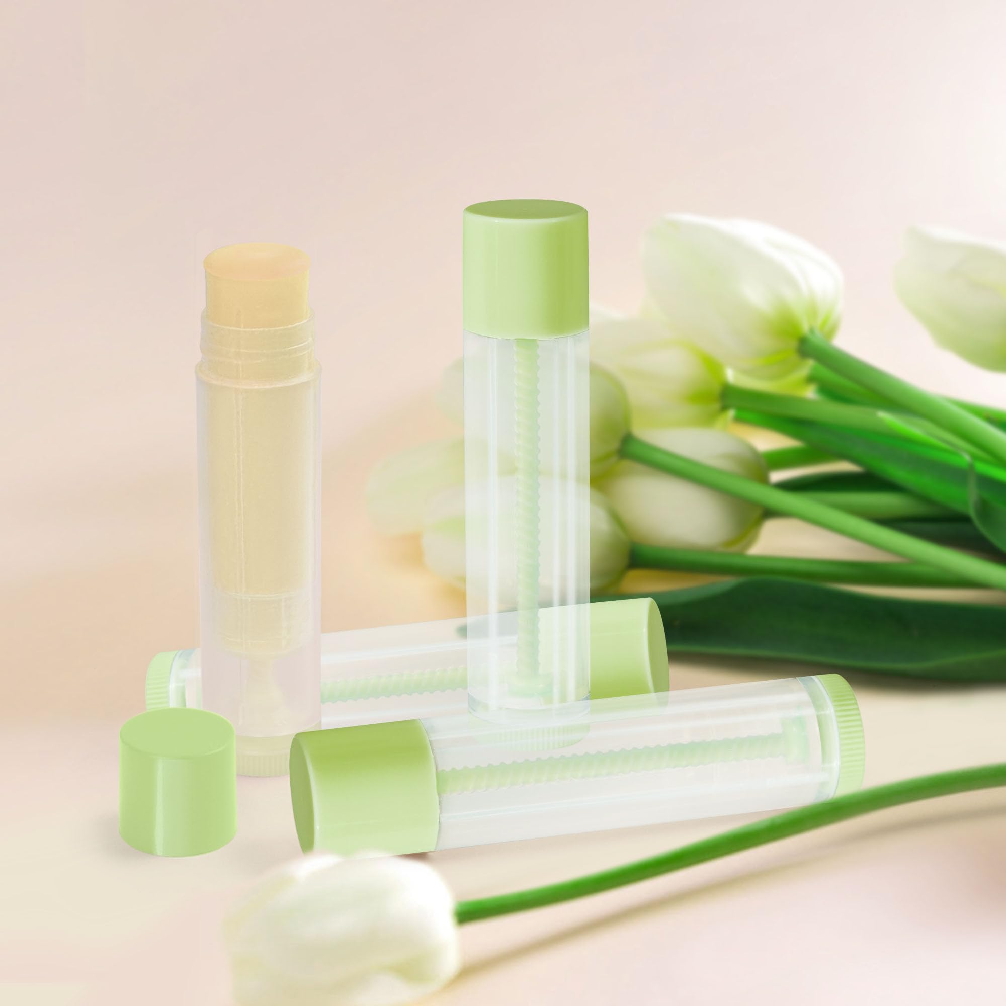 LotFancy DIY lip balm kit use-case with these tubes for custom flavors and textures.