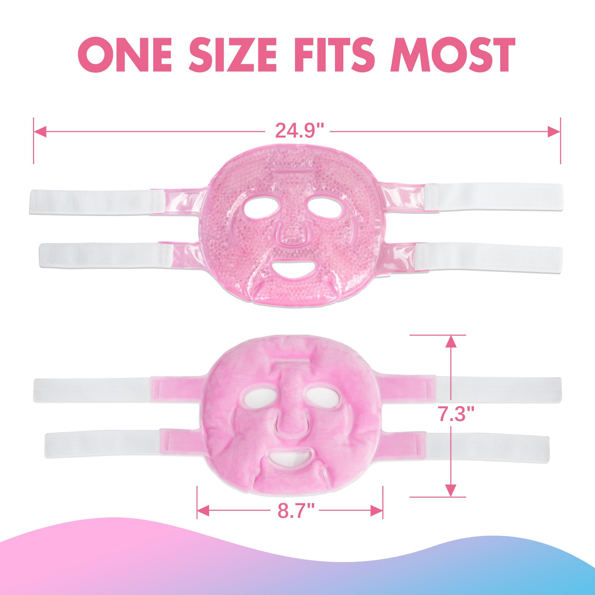 LotFancy Face Ice Pack contours to facial curves for targeted eye and cheek relief.